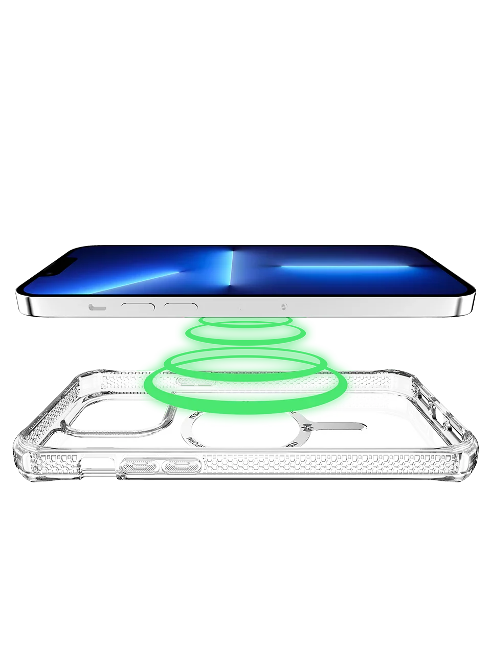Itskins Hybrid Clear iPhone 14 Pro Max Magsafe Case - Transparent - Tashqila Itskins Hybrid Clear iPhone 14 Pro Max Magsafe Case - Transparent - Tashqila